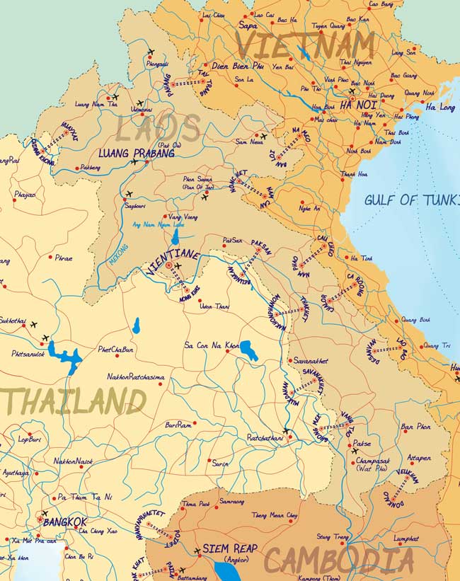 1871 map of europe. Big Map Laos